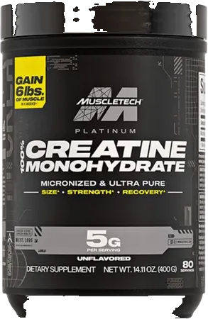 Tarro de creatina MuscleTech Platinum Creatine Monohydrate 400g